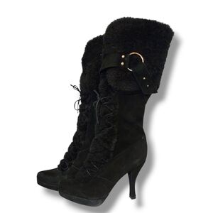 🖤2010's Black Fur-Trimmed Women's Boots